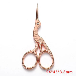Vintage Crane Scissors For Tailor Cross Stitch DIY Craft Sewing Tool