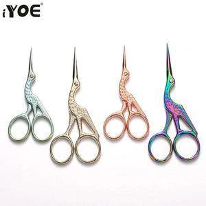 Vintage Crane Scissors For Tailor Cross Stitch DIY Craft Sewing Tool