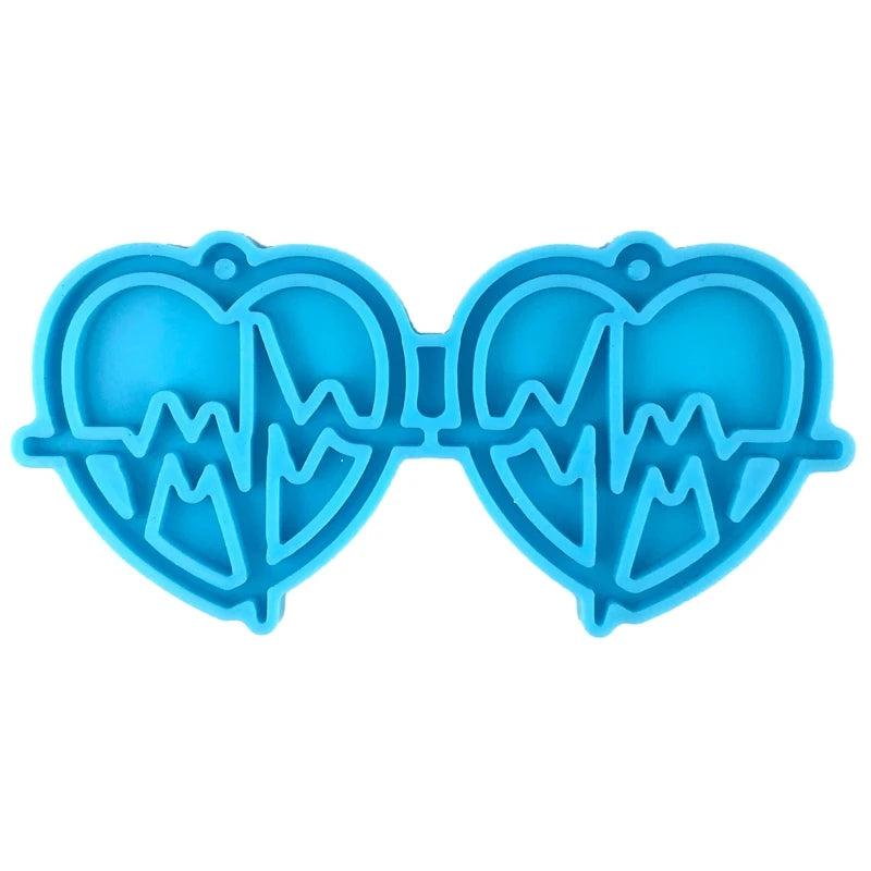 Heart Earring Charms Epoxy Resin Mold for Crafts Making