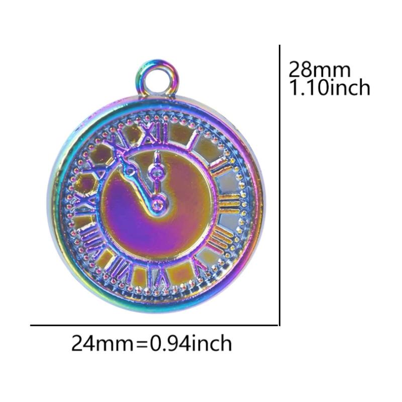 10PCS Clock Pendant Charm Alloy DIY Jewelry Accessories