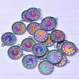 10PCS Clock Pendant Charm Alloy DIY Jewelry Accessories