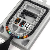 Gray Flocked Bead Board DIY Bracelet Necklace Organizer