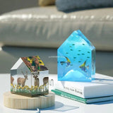 House Geometry Mirror Silicone Mold Oversized Animal Plant House Mold