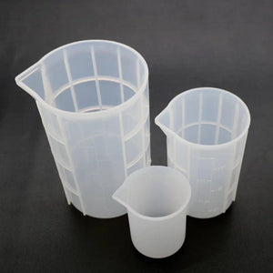Crystal Epoxy Silicone Mold with Scale Disposable Measuring Cup Jewelry Tools