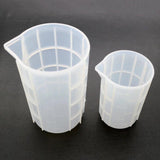 Crystal Epoxy Silicone Mold with Scale Disposable Measuring Cup Jewelry Tools