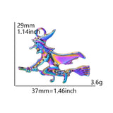 10PCS/Lot Witch Pendant Charm Electroplated Alloy DIY Jewelry Supplies