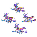 10PCS/Lot Witch Pendant Charm Electroplated Alloy DIY Jewelry Supplies