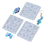 Flower Moon Butterfly Earring Resin Molds for Epoxy Casing