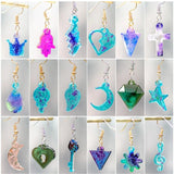 Flower Moon Butterfly Earring Resin Molds for Epoxy Casing