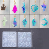 Flower Moon Butterfly Earring Resin Molds for Epoxy Casing