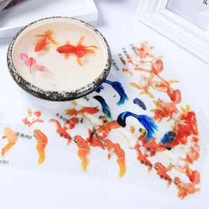 Fish UV Resin Stickers FillDecorative Sticker DIY Micro Landscape Scrapboo