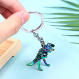 Colorful Skeleton Dinosaur Key Chain Cartoon Cat Bag Charm Accessories