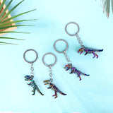 Colorful Skeleton Dinosaur Key Chain Cartoon Cat Bag Charm Accessories