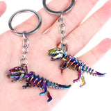 Colorful Skeleton Dinosaur Key Chain Cartoon Cat Bag Charm Accessories