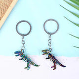 Colorful Skeleton Dinosaur Key Chain Cartoon Cat Bag Charm Accessories