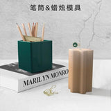Crystal Resin Silicone Mold Cylindrical Pen Storage Holder