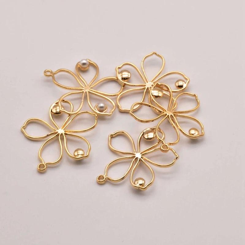 18K Gold-Plated Flower Shape Pendant JA0134