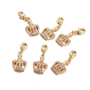 Crystal Crown Rhinestone Pet Collar Charm DZ115