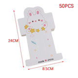 50Pcs Cartoon Rabbit Jewelry Packaging Materials Hanging Cards Tags