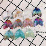 10PCS Resin Gradient Fishtail Charms Multi-color Pendant DIY Crafts