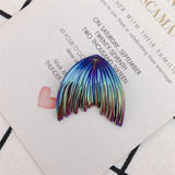 10PCS Resin Gradient Fishtail Charms Multi-color Pendant DIY Crafts