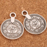 Boho Coin Charm Religious Metal Pendants - 20Pcs
