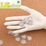 Boho Coin Charm Religious Metal Pendants - 20Pcs
