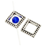 Square Frame Charm Beads Antique Siver Pendants