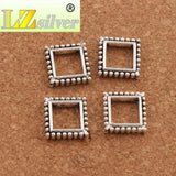 Square Frame Charm Beads Antique Siver Pendants