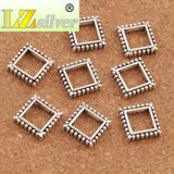 Square Frame Charm Beads Antique Siver Pendants