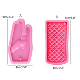 Love Gesture Hand Fish Scale Silicone Mold Epoxy Resin DIY Keychain Pendant Mold