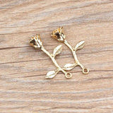 10PCS/Lot Tone Rose Flower Charm Pendants for Jewelry Making