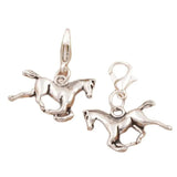 Horse Animal Tibetan Silver Clasp Charm Beads 20pcs