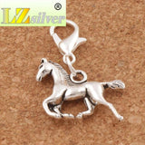 Horse Animal Tibetan Silver Clasp Charm Beads 20pcs