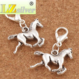 Horse Animal Tibetan Silver Clasp Charm Beads 20pcs