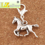Horse Animal Tibetan Silver Clasp Charm Beads 20pcs