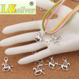 Horse Animal Tibetan Silver Clasp Charm Beads 20pcs