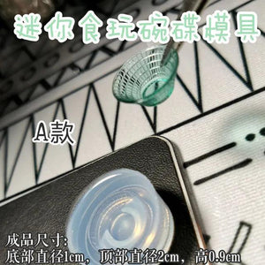 DIY Mini Bowl Plate Shaped Silicone Resin Mold Craft Jewelry Tool