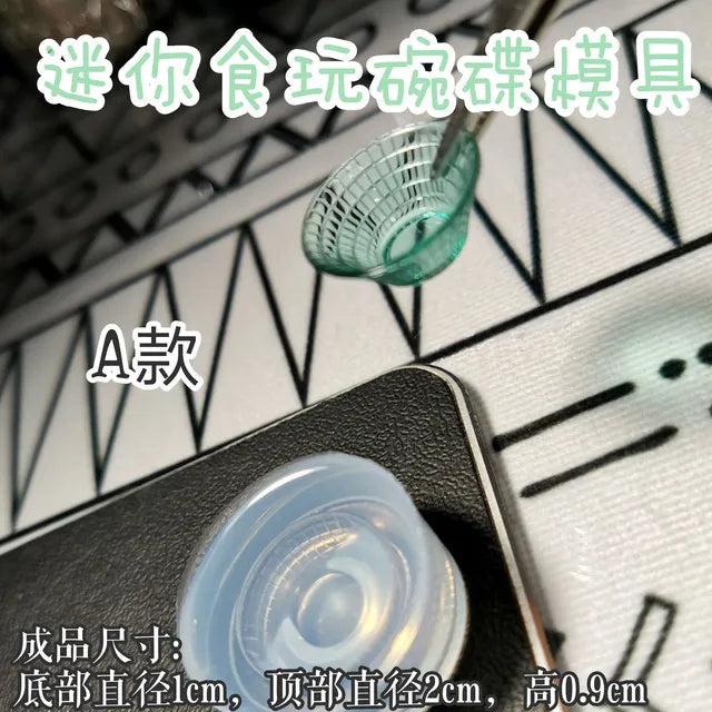 DIY Mini Bowl Plate Shaped Silicone Resin Mold Craft Jewelry Tool