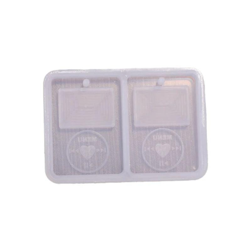 Media Player Shape Resin Molds for Epoxy Keychain Pendant Making DIY Art