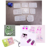 Media Player Shape Resin Molds for Epoxy Keychain Pendant Making DIY Art