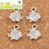 100pcs Small Fish Charm Beads Tibetan Silver Pendants L062