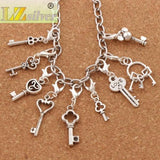 27Pcs Heart Key Charm Beads for Memory Locket CM51