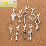 27Pcs Heart Key Charm Beads for Memory Locket CM51