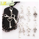 27Pcs Heart Key Charm Beads for Memory Locket CM51