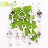 27Pcs Heart Key Charm Beads for Memory Locket CM51
