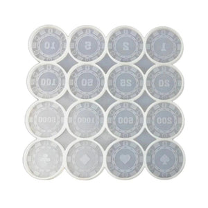 Poker Chips Game Coins Epoxy Resin Mold DIY Crafts Jewelry Casting