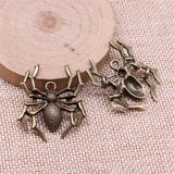 10pcs Antique Bronze Spider Charms for Jewelry Making
