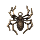 10pcs Antique Bronze Spider Charms for Jewelry Making