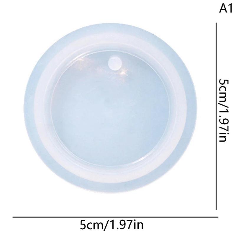 1Pcs Silicone Mold Keychain Pendants Epoxy Resin Mould For DIY Pendant